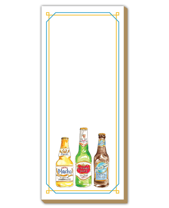 Beer Bottles Luxe Notepad