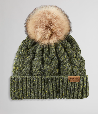 Cable Knit Hat | Green