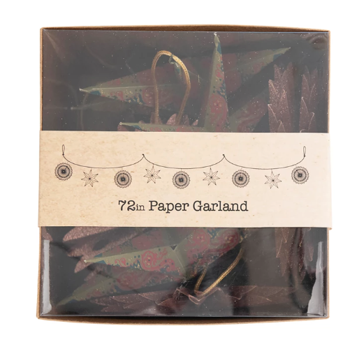 72" Paper Star & Snowflake Garland