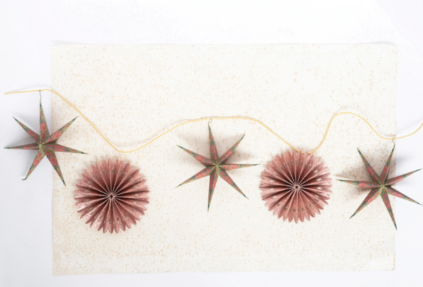 72" Paper Star & Snowflake Garland