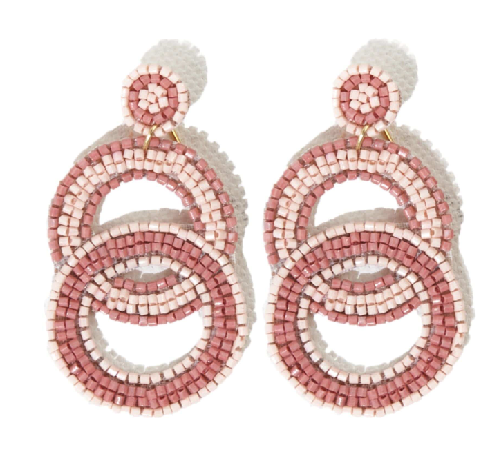 Double Circle Earrings | Blush (CBER0210BH)