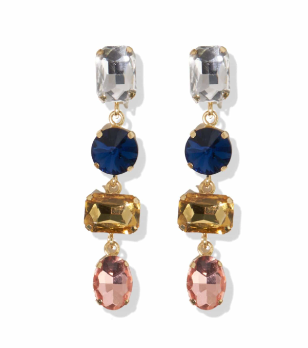 2.25" Tier Crystal Earrings | (PMER0402)