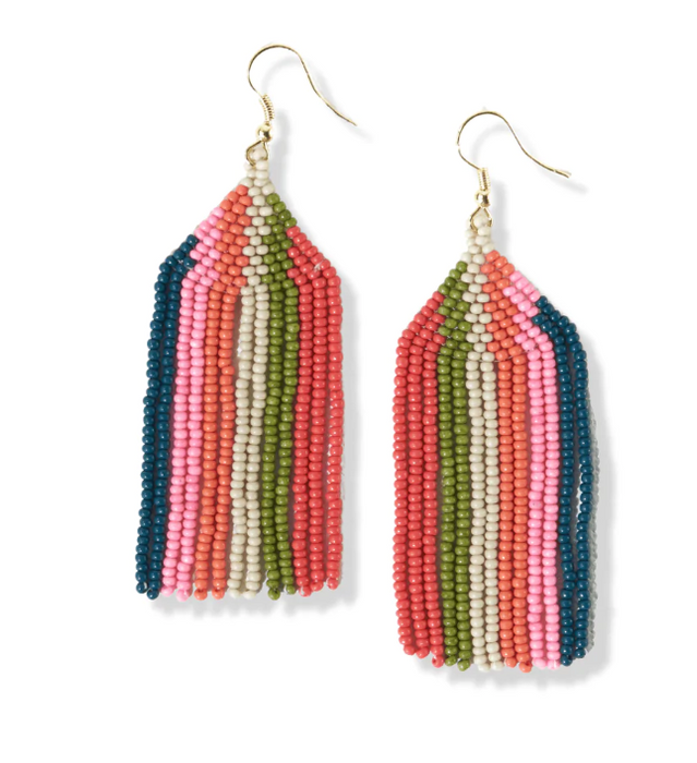 3" Fringe Earring | Peacock Pink (SBER2810PP)