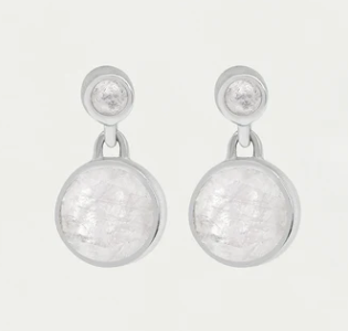 Signature Droplet Earrings - Moonstone/Silver
