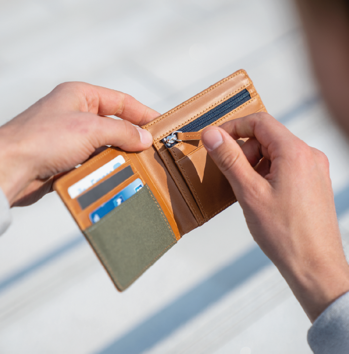 Leather Wallet | Khaki