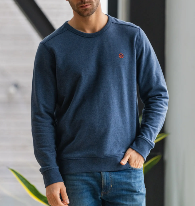 Organic Cotton Sweatshirt | Mottled Navy