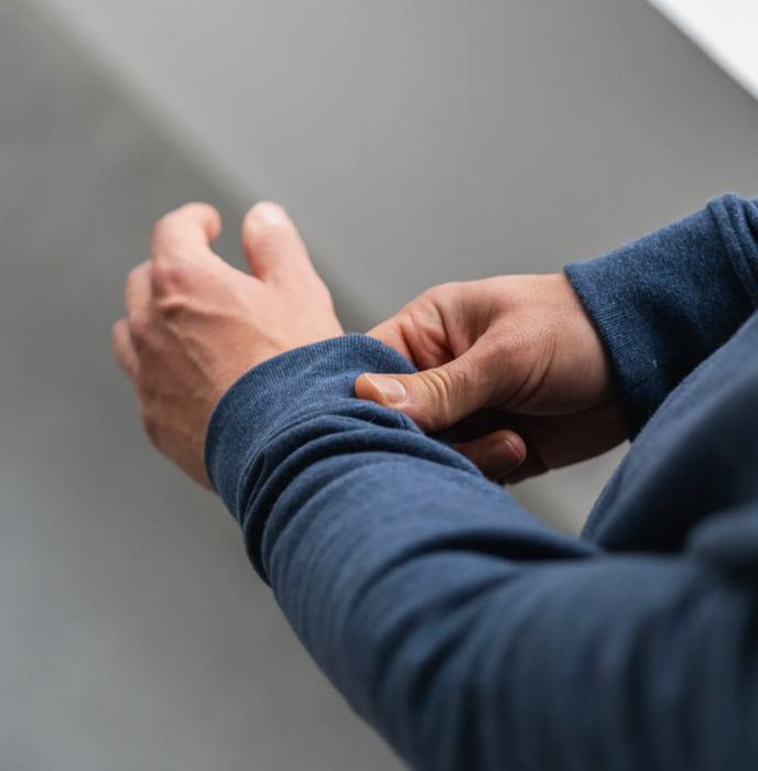 Organic Cotton Sweatshirt | Mottled Navy
