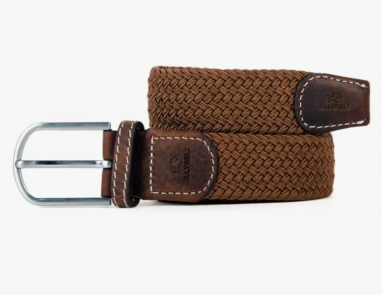 Brown Camel Woven Elastic Belt