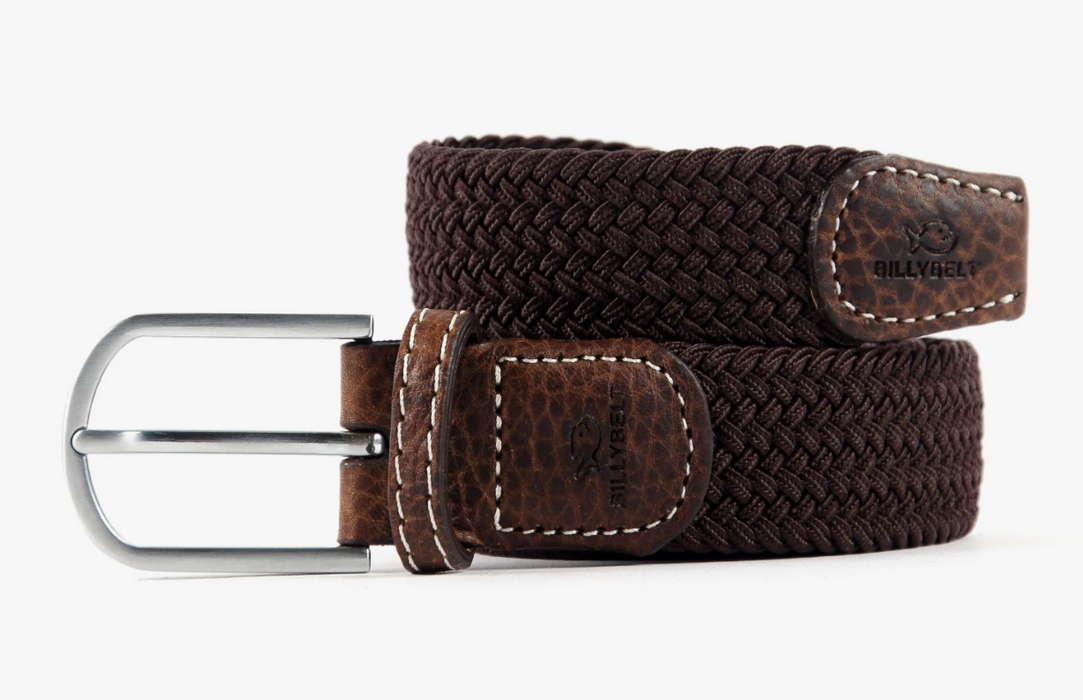 Brown Leaf Woven Elastic Belt