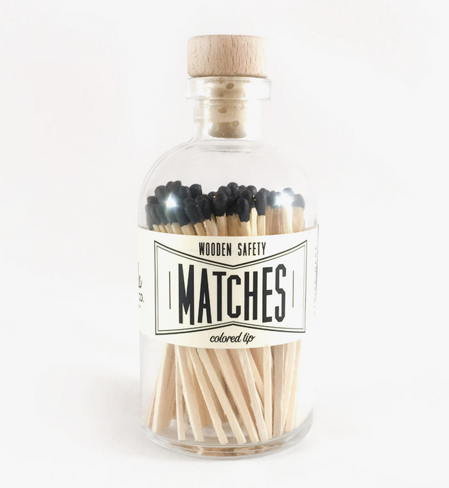 Matches in Apothecary Jar | Black