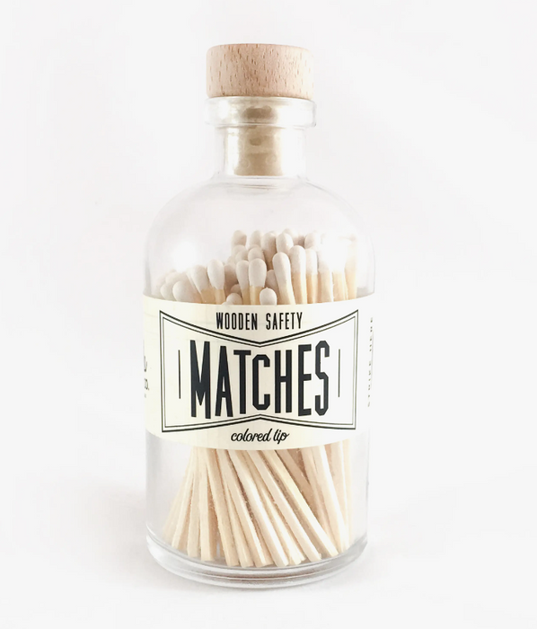 Matches in Apothecary Jar | White