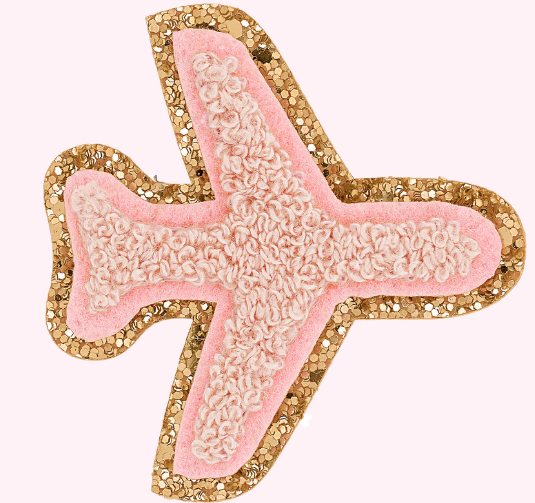 Glitter Airplane Patch