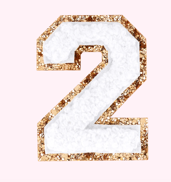 Varsity Number Patch | Blanc