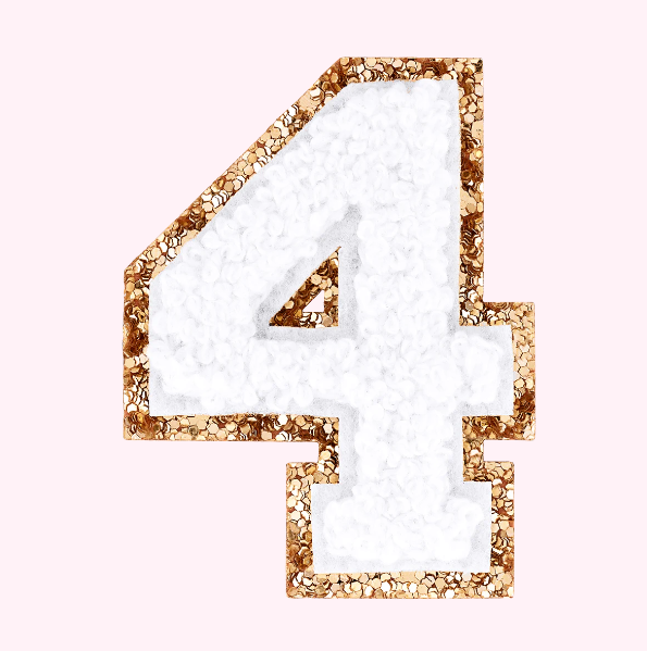 Varsity Number Patch | Blanc