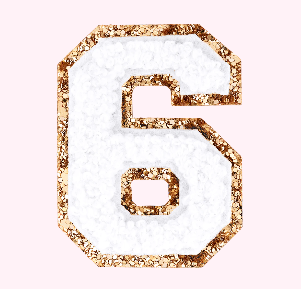 Varsity Number Patch | Blanc