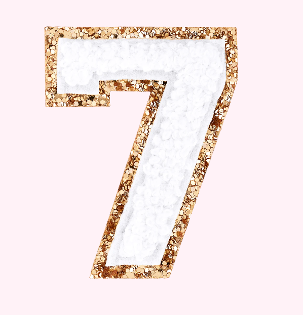 Varsity Number Patch | Blanc