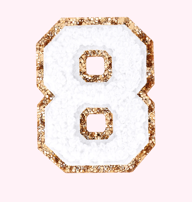 Varsity Number Patch | Blanc