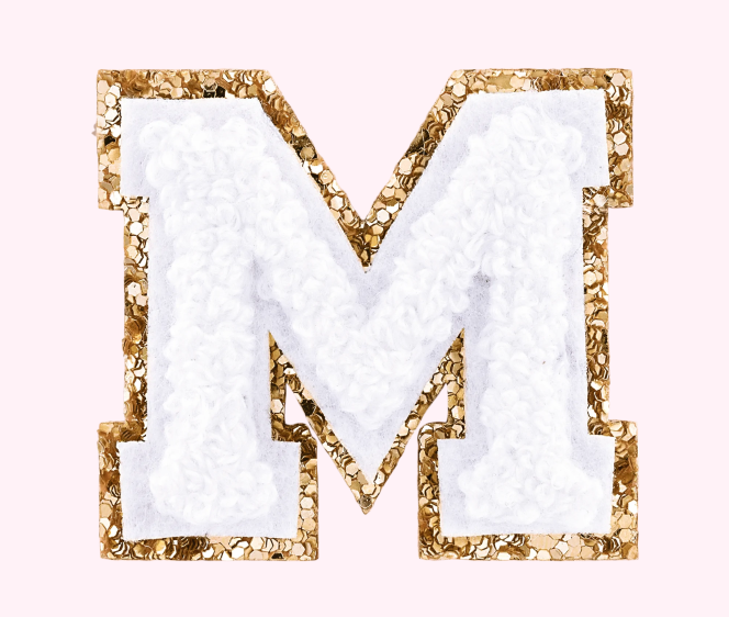 Mini Varsity Alphabet Patch | Blanc