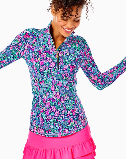 Justine Half Zip UPF50 Pullover | Navy Jewely