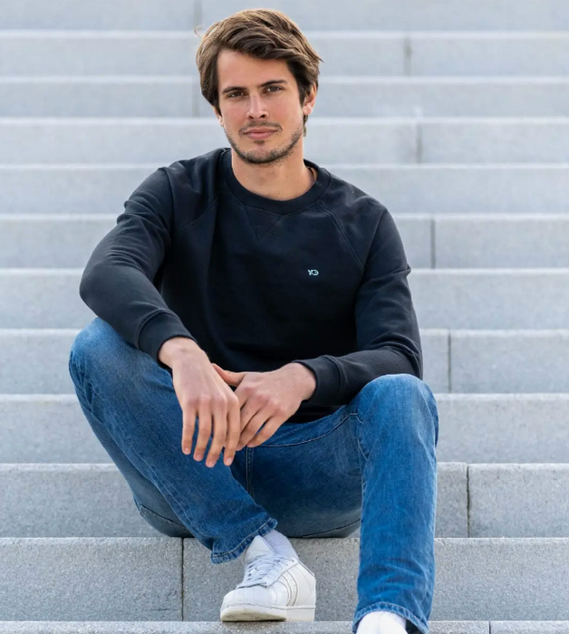 Organic Cotton Sweatshirt | Plain Anthracite