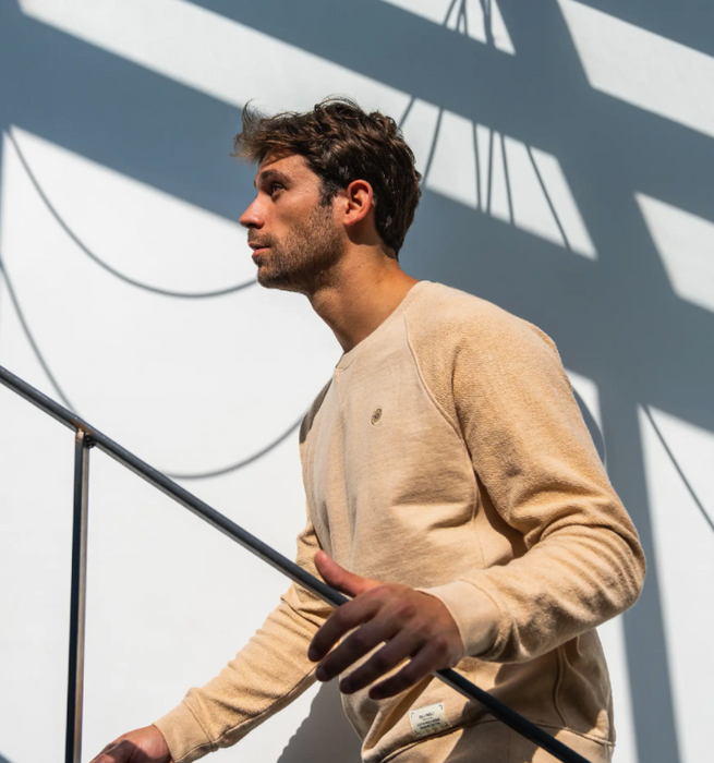 Organic Cotton Sweatshirt | Mottled Beige