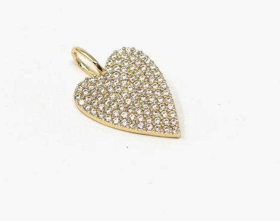 Moody Heart Charm | Gold