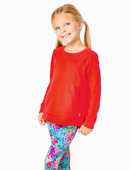Mini Beach Comber Sweatshirt | Ruby Red