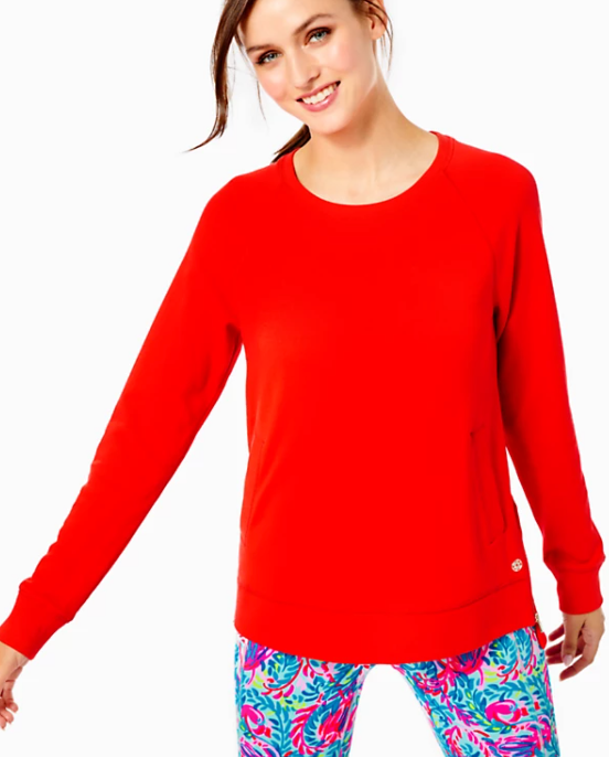 Beach Comber Pullover | Ruby Red
