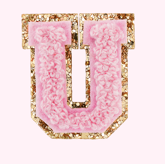 Mini Varsity Alphabet Patch | Flamingo