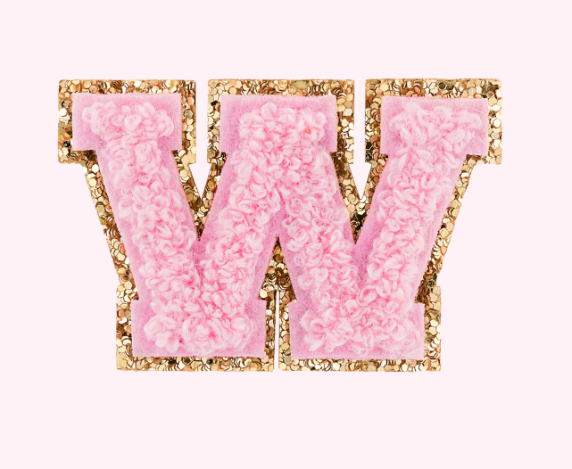 Mini Varsity Alphabet Patch | Flamingo