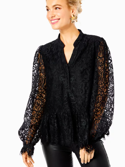 Jacelynne Lace Top | Onyx