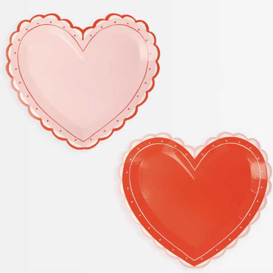 Small Lacy Heart Plates