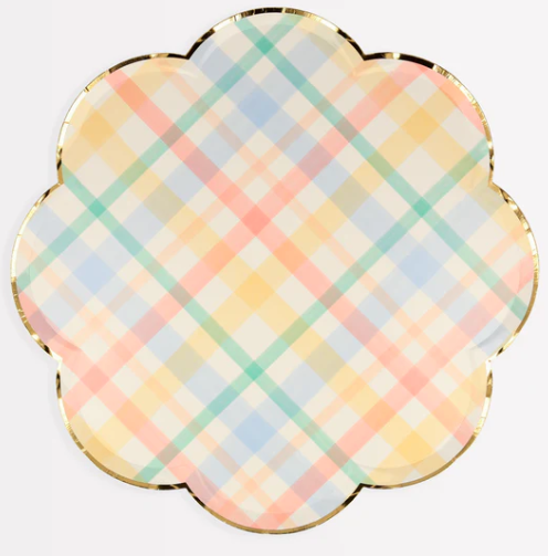 Spring Plaid Dinner Plates