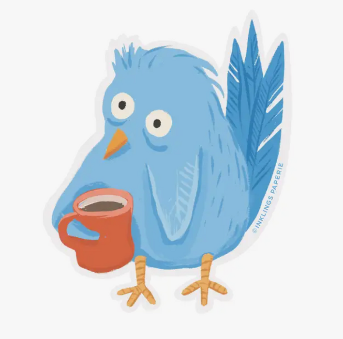 Tired Bird Sticker