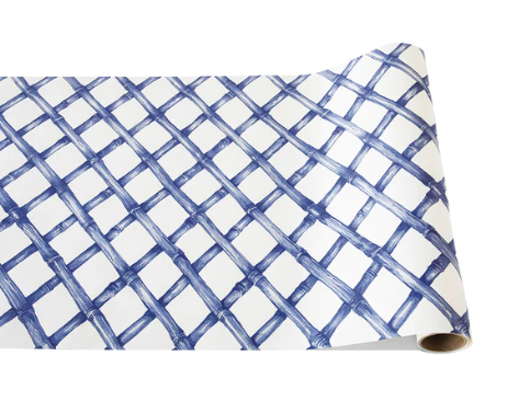 Paper Table Runner | Blue Lattice