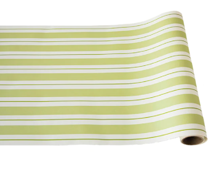 Paper Table Runner | Green Awning Stripe
