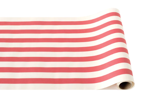 Paper Table Runner | Red Classic Stripe