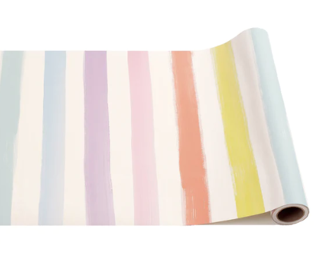 Paper Table Runner | Sorbet Painted Stripe