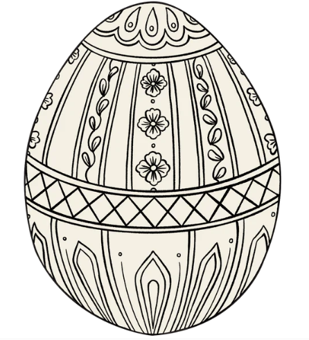 Die Cut Coloring Easter Egg Placemat