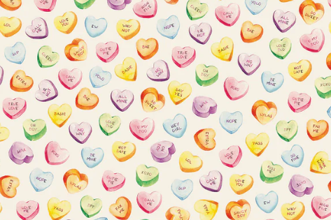 Conversation Hearts Placemat