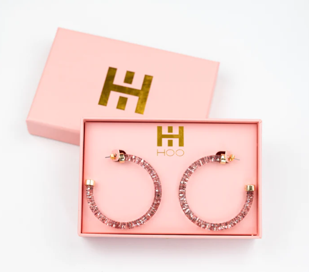 2" HooHoops | Pink Glitter