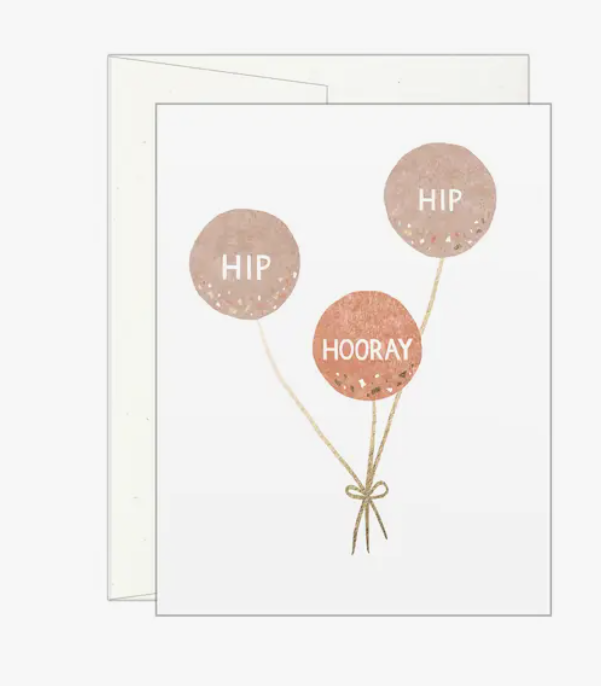 Hip Hip Hooray Balloons Card