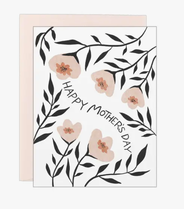 Happy Mother's Day Folk Flowers Card