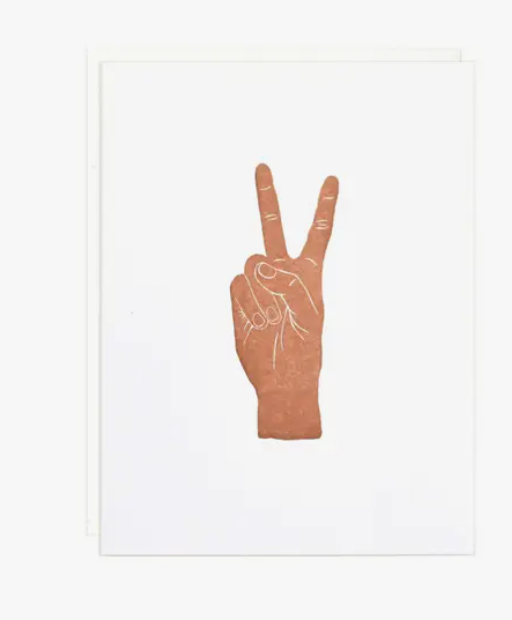 Peace Fingers Card