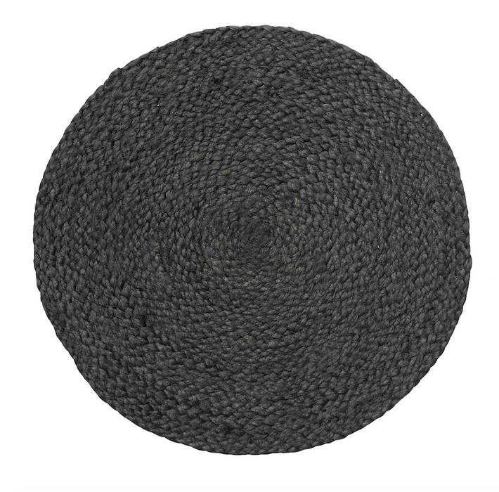 Hand-Woven Jute Placemat Black