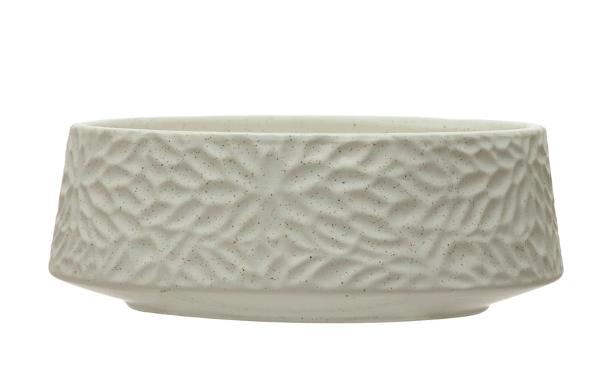 Floral Stoneware Planter Bowl