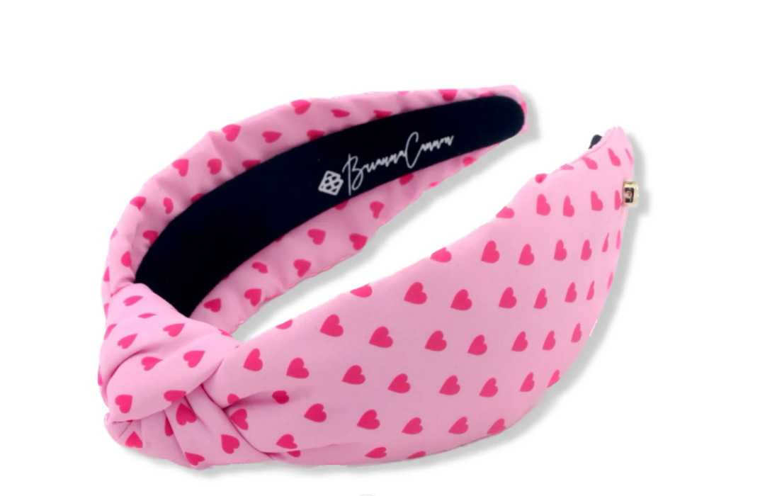 Pink Heart Print Headband