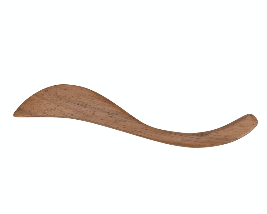 Hand-Carved Acacia Wood Curved Cheese Spoon