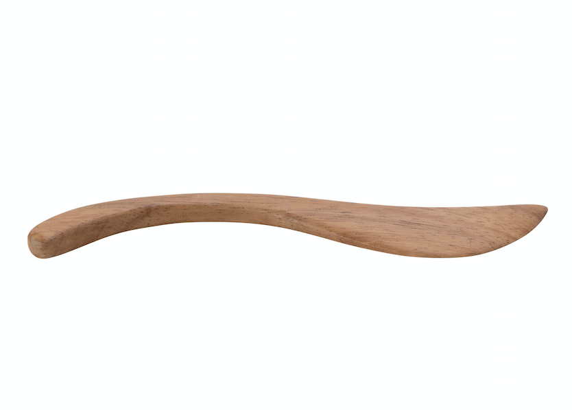 Hand-Carved Acacia Wood Curved Cheese Spoon