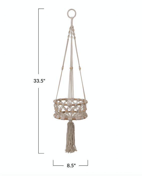 Hand-Woven Macrame Plant Hanger